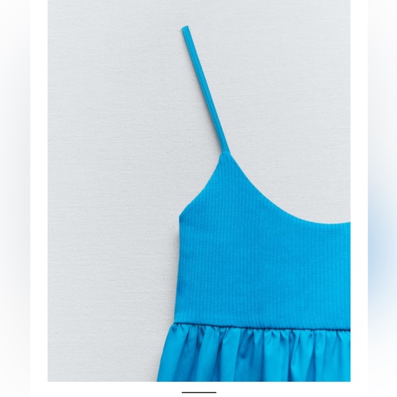 Zara DRESS WITH RIBBED TRIM - Picture 7 of 8
